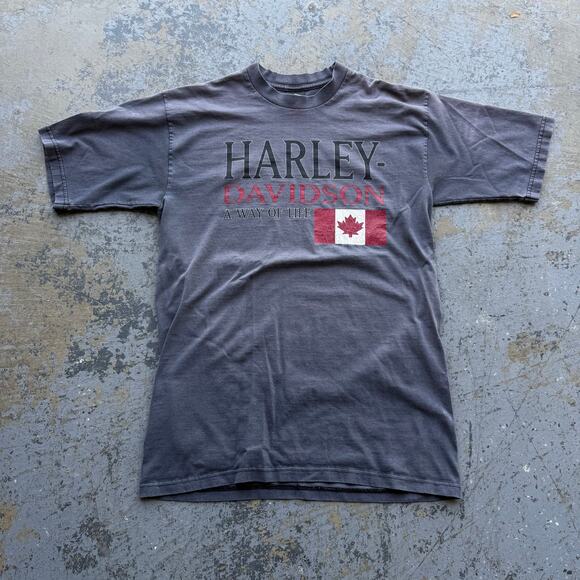 Vintage 90’s Faded Harley Davidson Canada Tee L - Picture 1 of 8